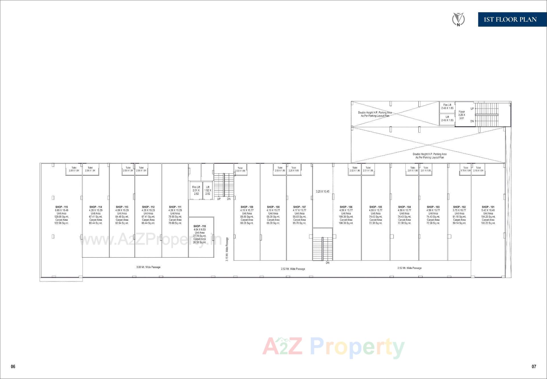 Layout of real estate project Sapphire Business Park located at Makarba, Ahmedabad, Gujarat