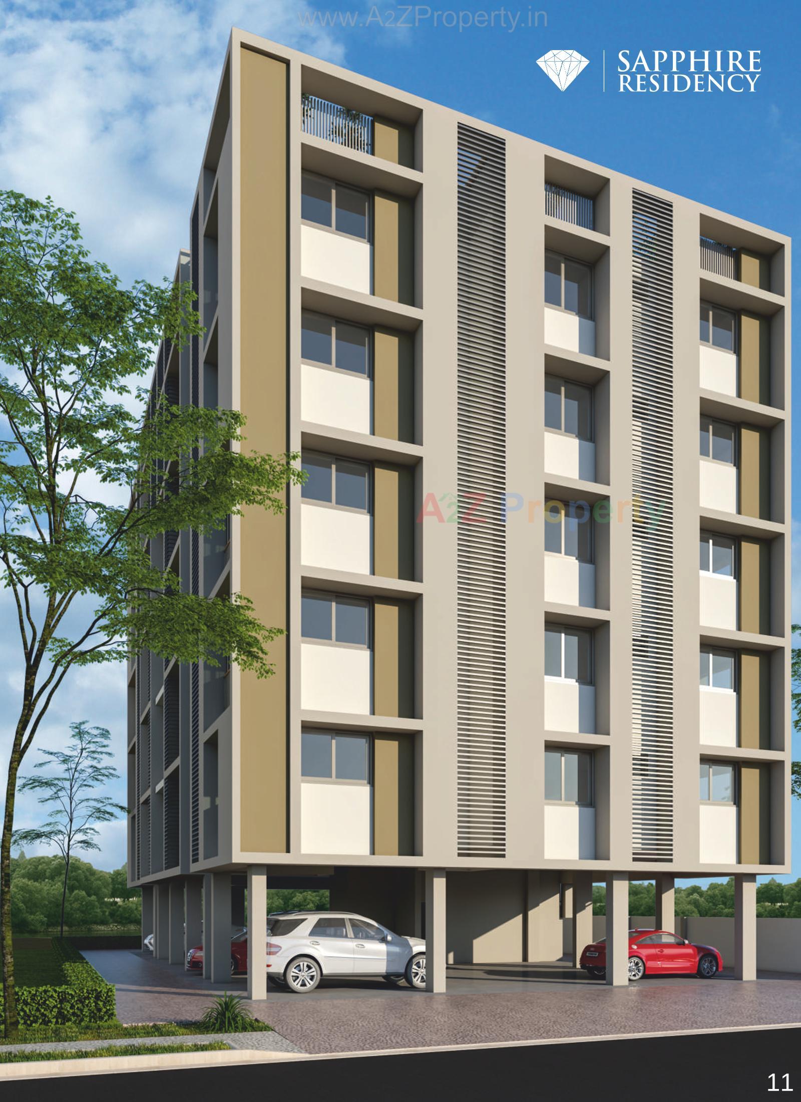 3D Elevation of real estate project Sapphire Residency located at Paldi, Ahmedabad, Gujarat