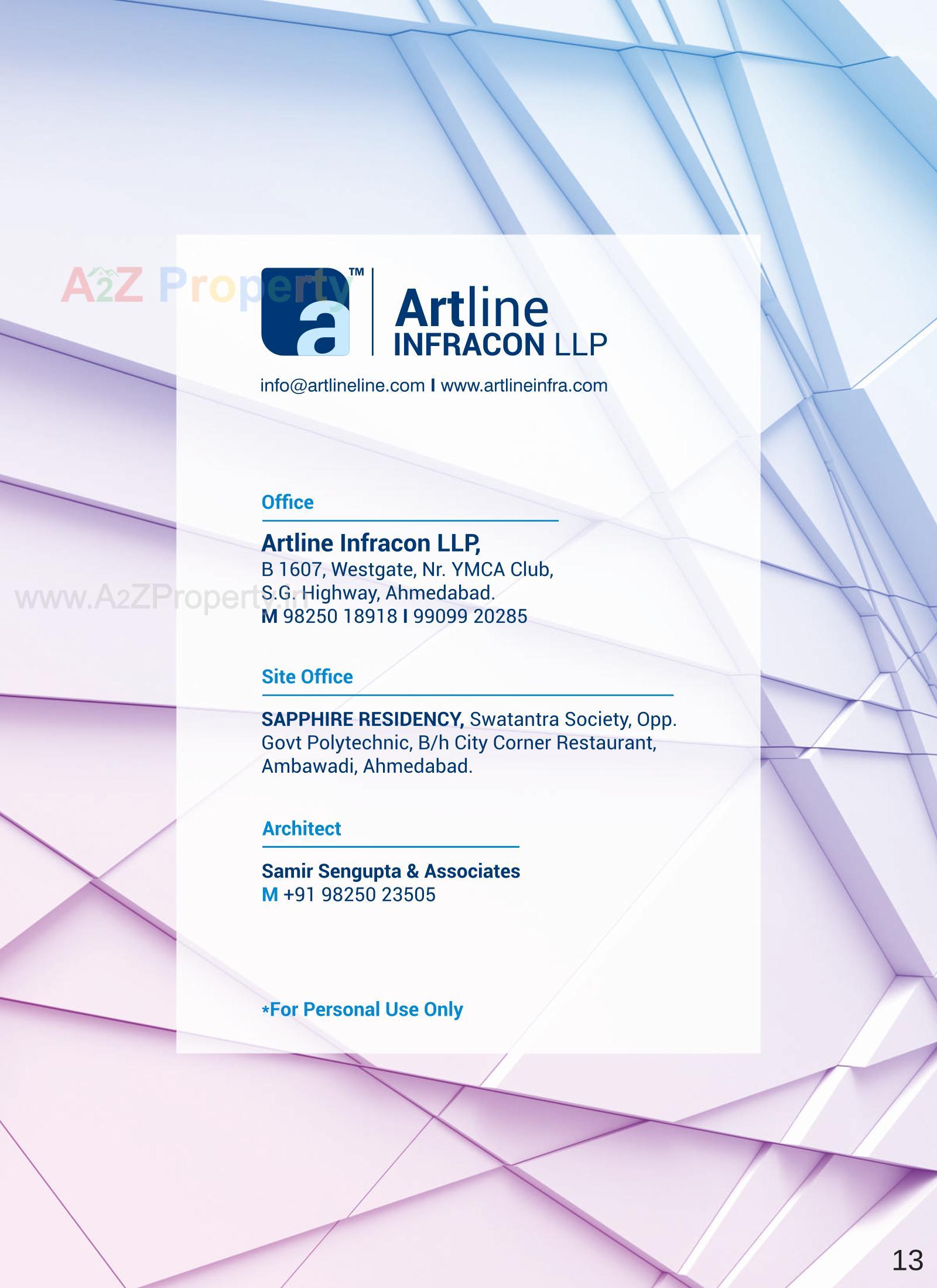  of real estate project Sapphire Residency located at Paldi, Ahmedabad, Gujarat