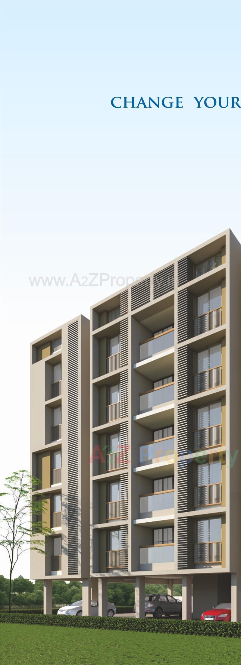 3D Elevation of real estate project Sapphire Residency located at Paldi, Ahmedabad, Gujarat