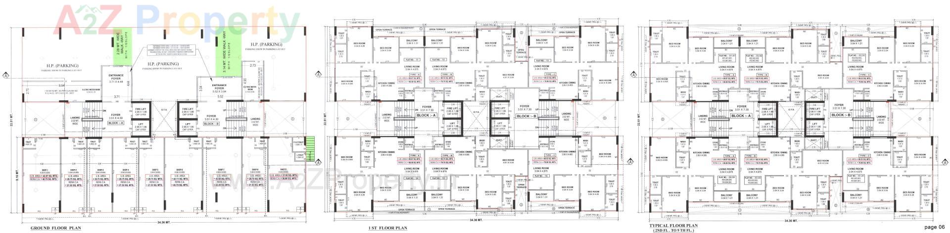 Layout of real estate project Sapphire Veronica located at Bhadej, Ahmedabad, Gujarat