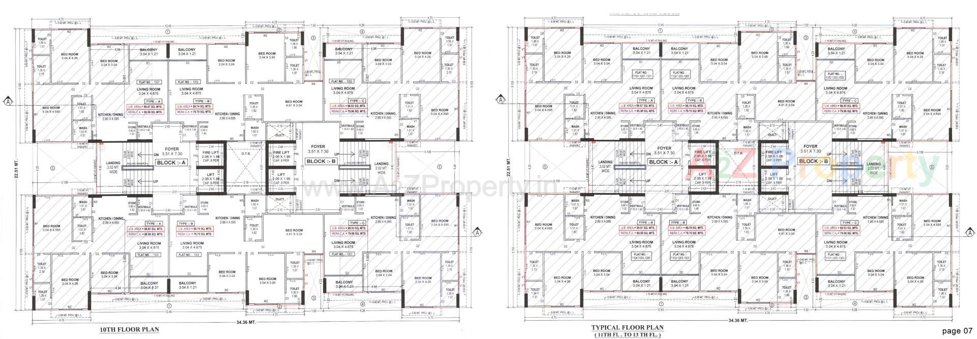 Layout of real estate project Sapphire Veronica located at Bhadej, Ahmedabad, Gujarat