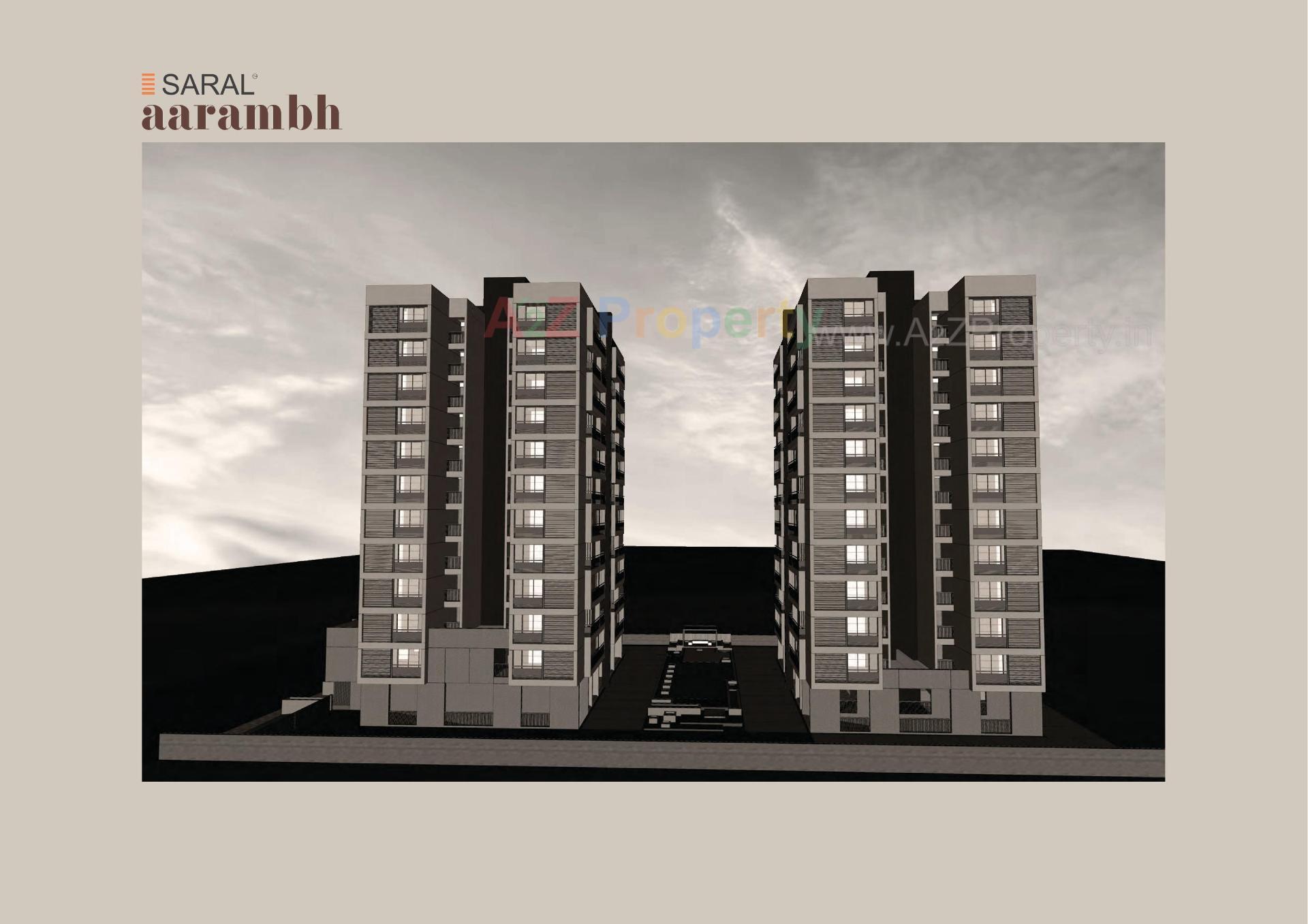 3D Elevation of real estate project Saral Aarambh located at Bhadaj, Ahmedabad, Gujarat