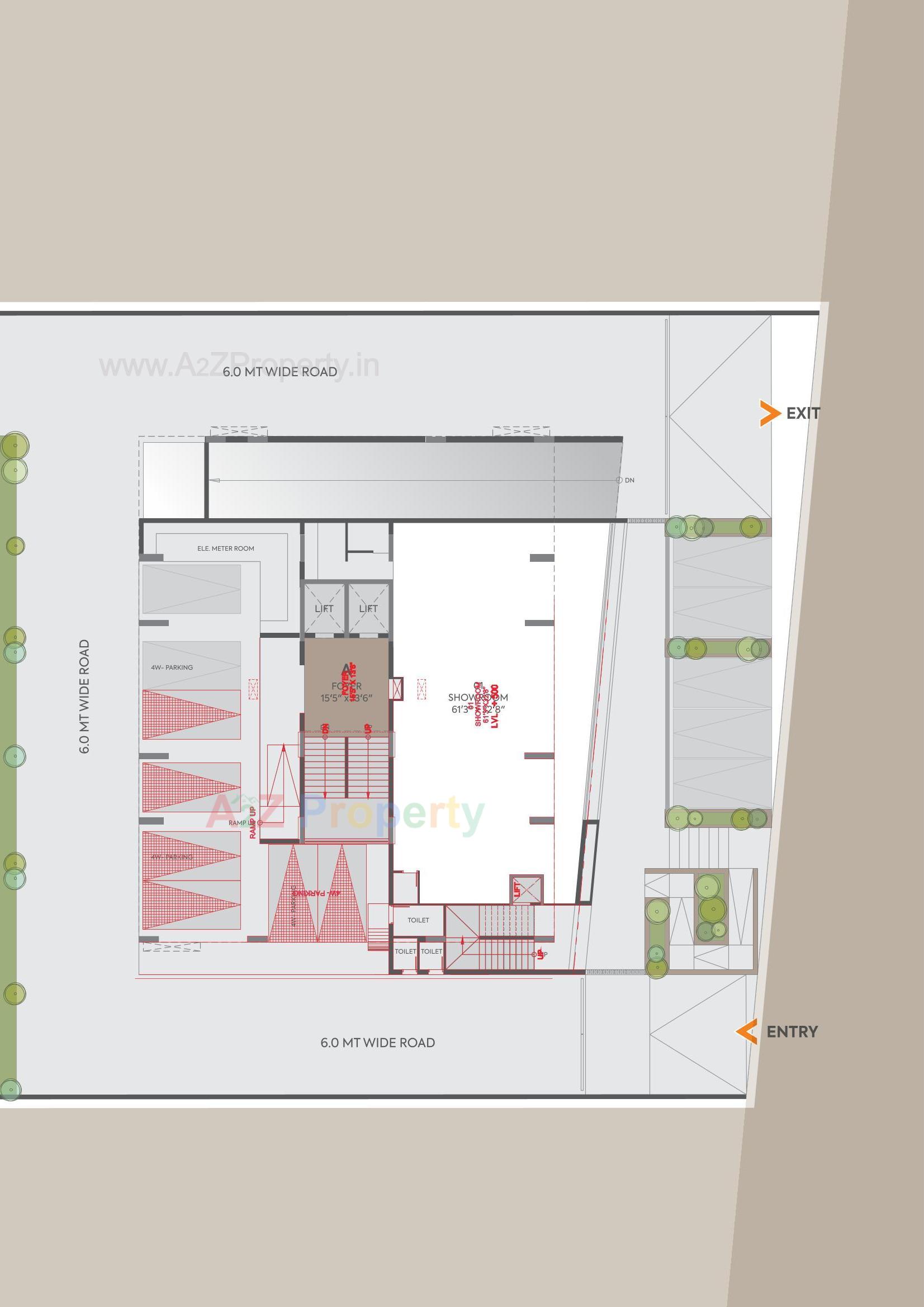 Layout of real estate project Saral Aarambh located at Bhadaj, Ahmedabad, Gujarat