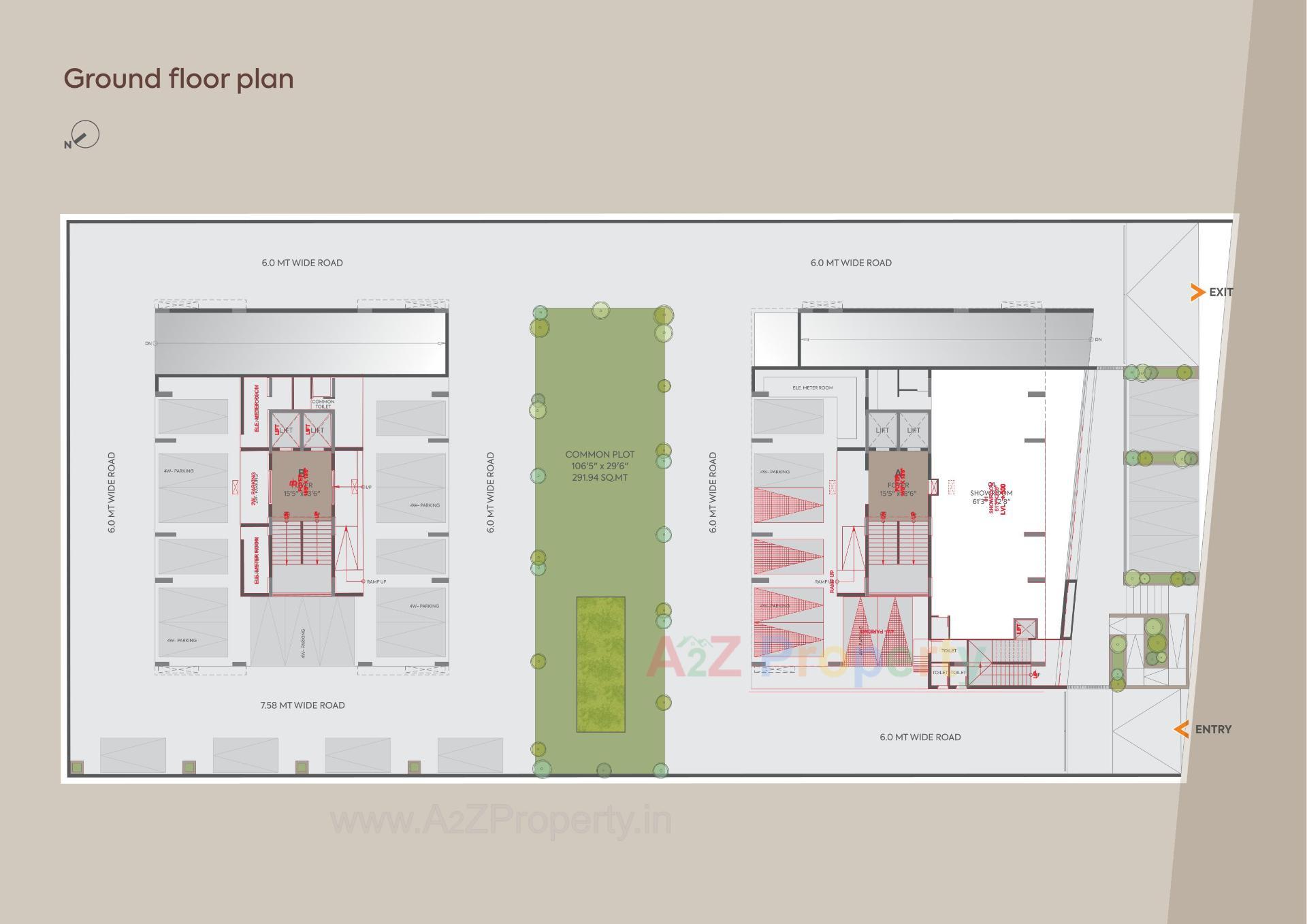 Layout of real estate project Saral Aarambh located at Bhadaj, Ahmedabad, Gujarat