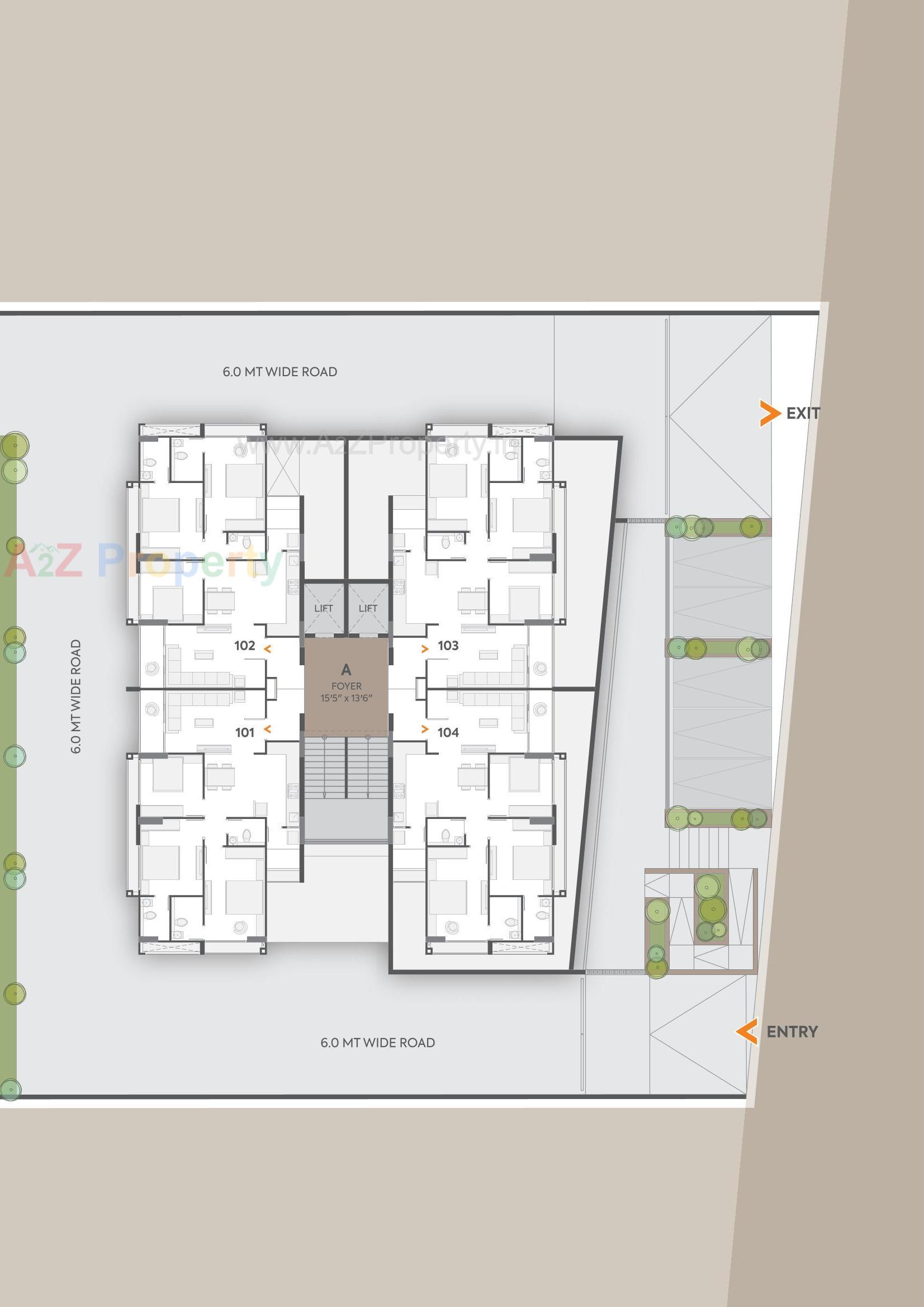 Layout of real estate project Saral Aarambh located at Bhadaj, Ahmedabad, Gujarat