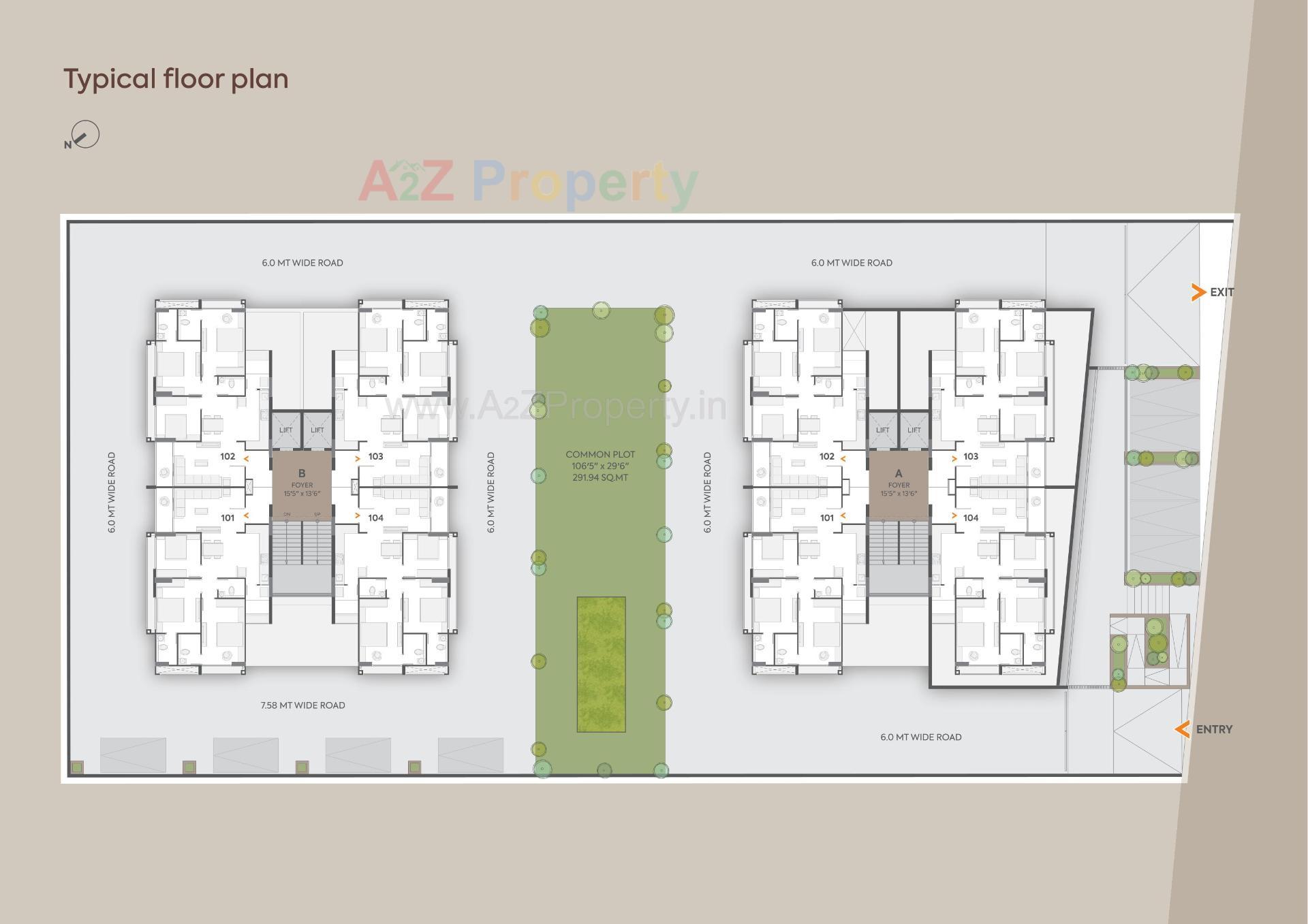 Layout of real estate project Saral Aarambh located at Bhadaj, Ahmedabad, Gujarat
