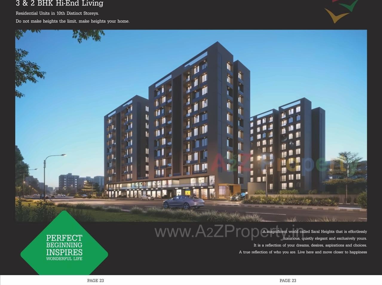 3D Elevation of real estate project Saral Heights   The East Gate located at Ahmedabad, Ahmedabad, Gujarat