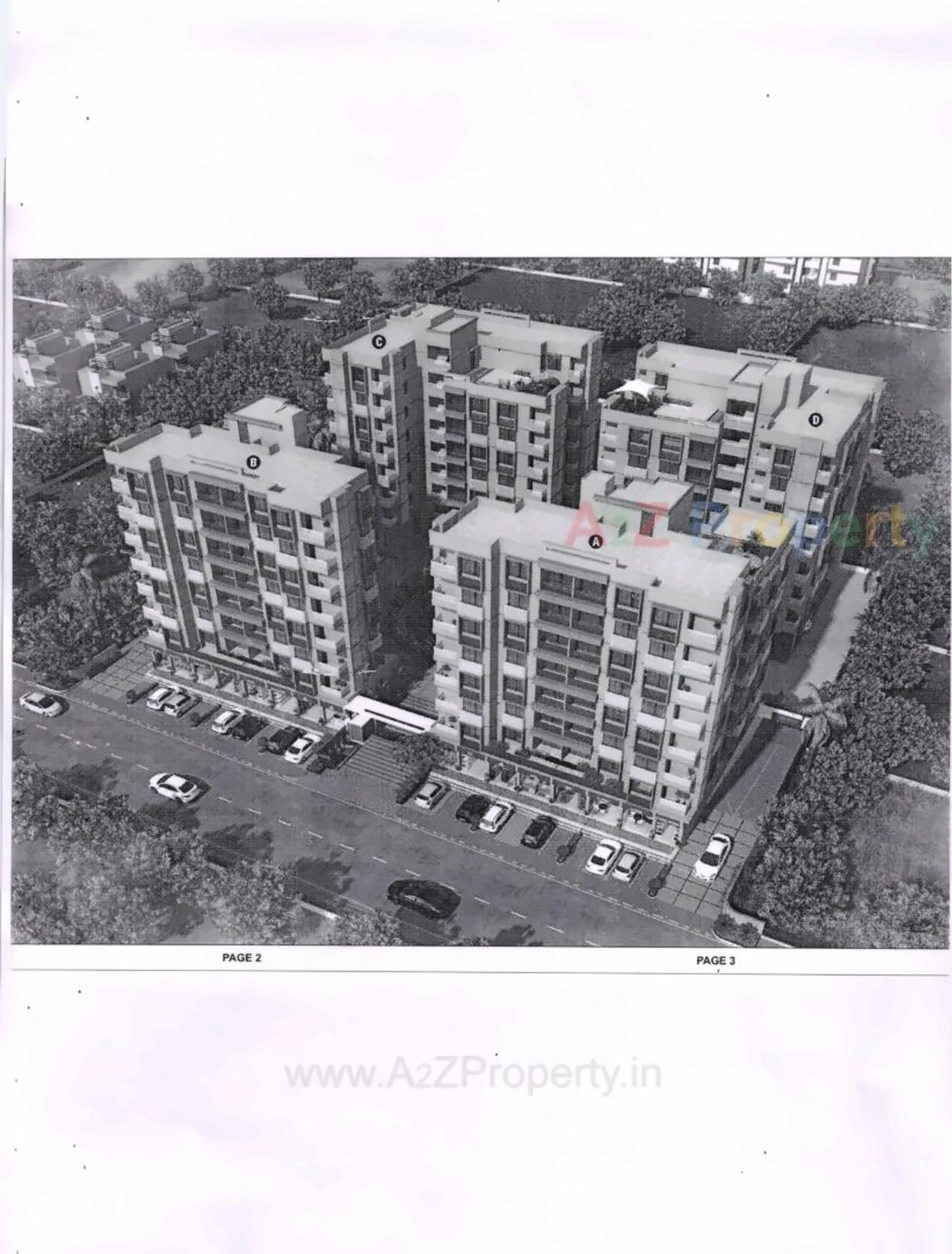 3D Elevation of real estate project Saral Heights located at Sola, Ahmedabad, Gujarat