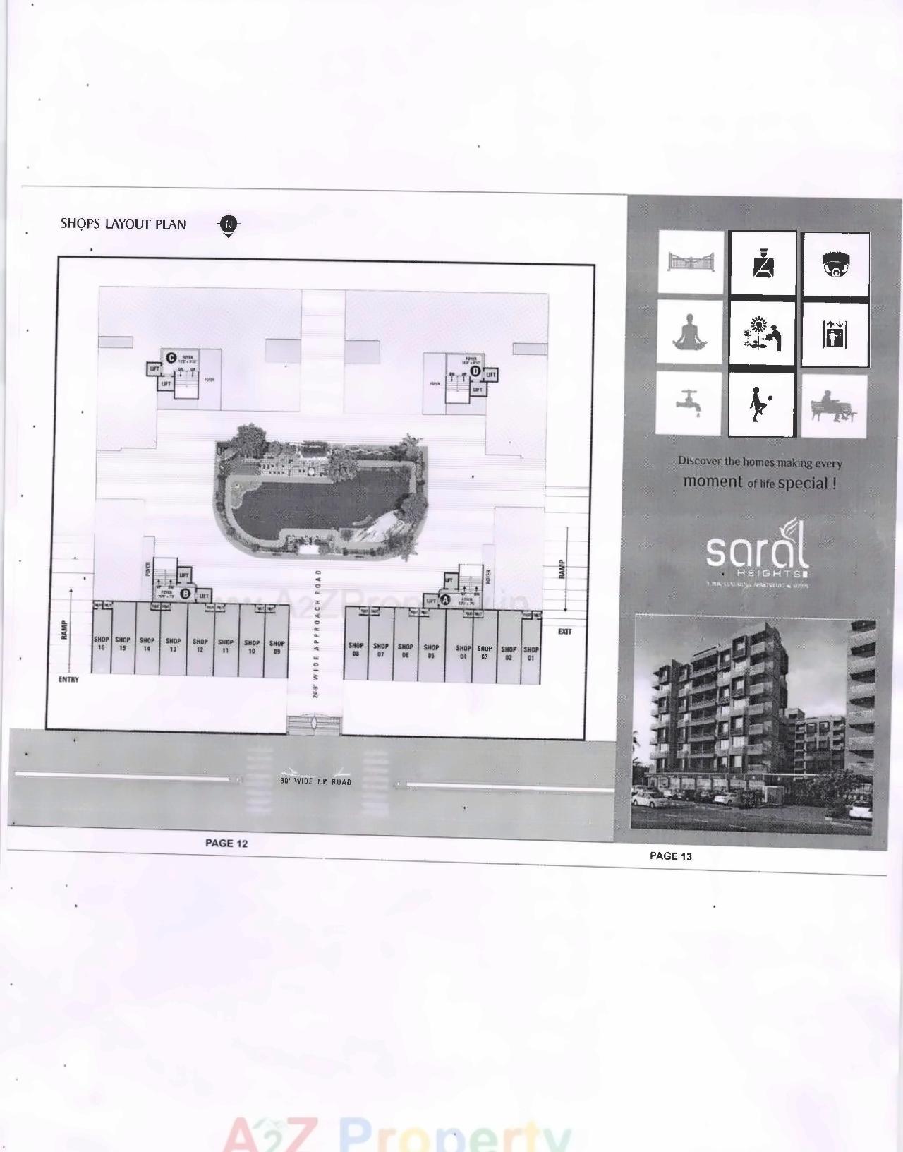Layout of real estate project Saral Heights located at Sola, Ahmedabad, Gujarat