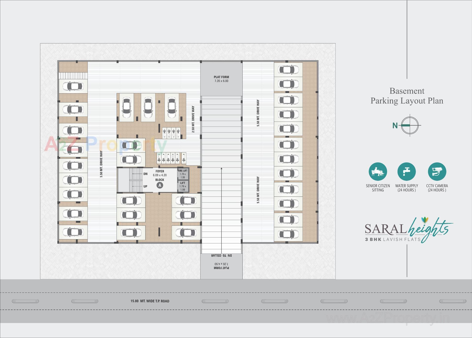 Layout of real estate project Saral Heights located at Ahmedabad, Ahmedabad, Gujarat