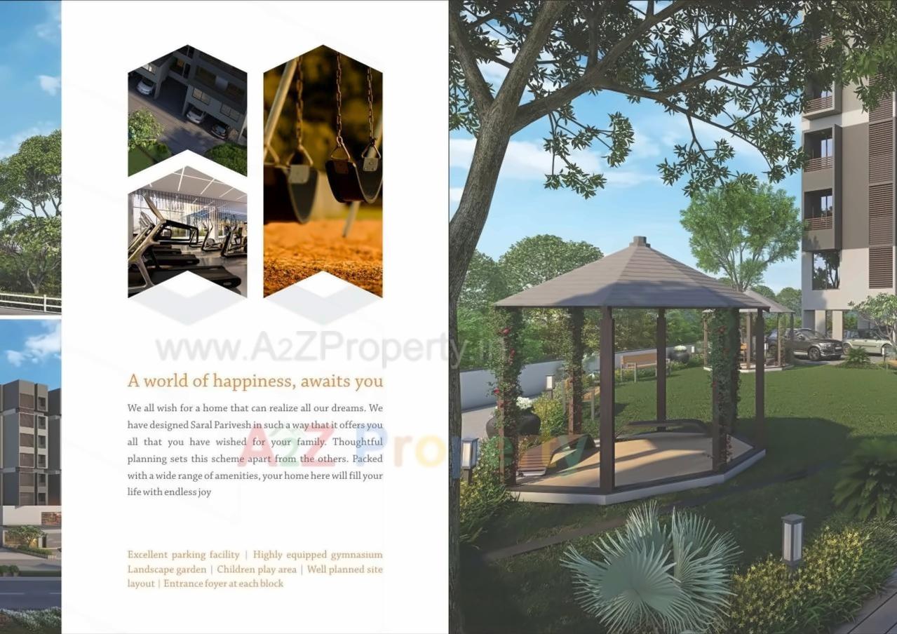 3D Elevation of real estate project Saral Parivesh located at Chankheda, Ahmedabad, Gujarat