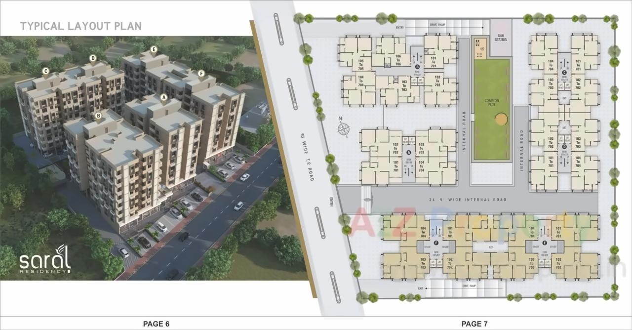 Layout of real estate project Saral Residency located at Gota, Ahmedabad, Gujarat