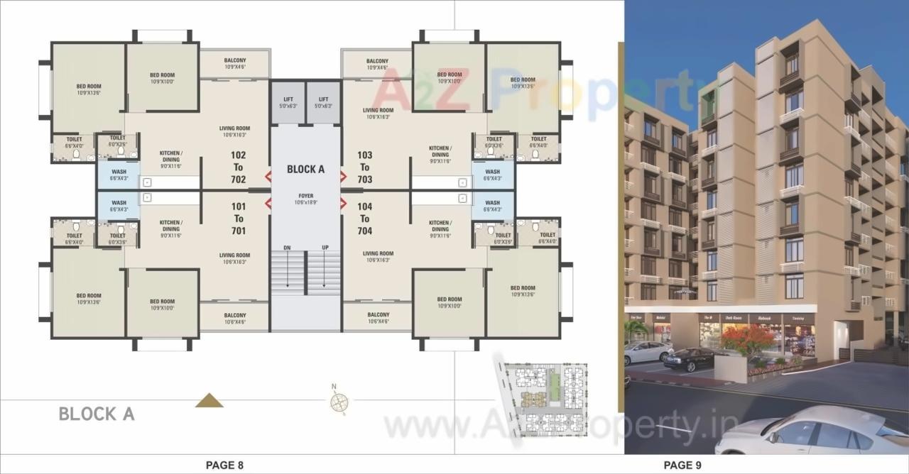 Layout of real estate project Saral Residency located at Gota, Ahmedabad, Gujarat