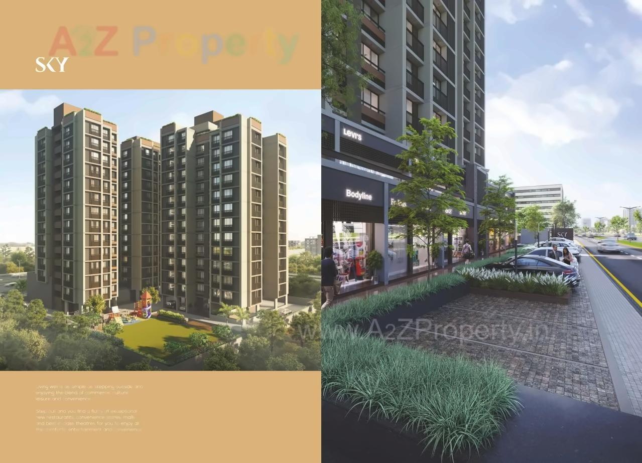 3D Elevation of real estate project Saral Sky located at Sughad, Ahmedabad, Gujarat