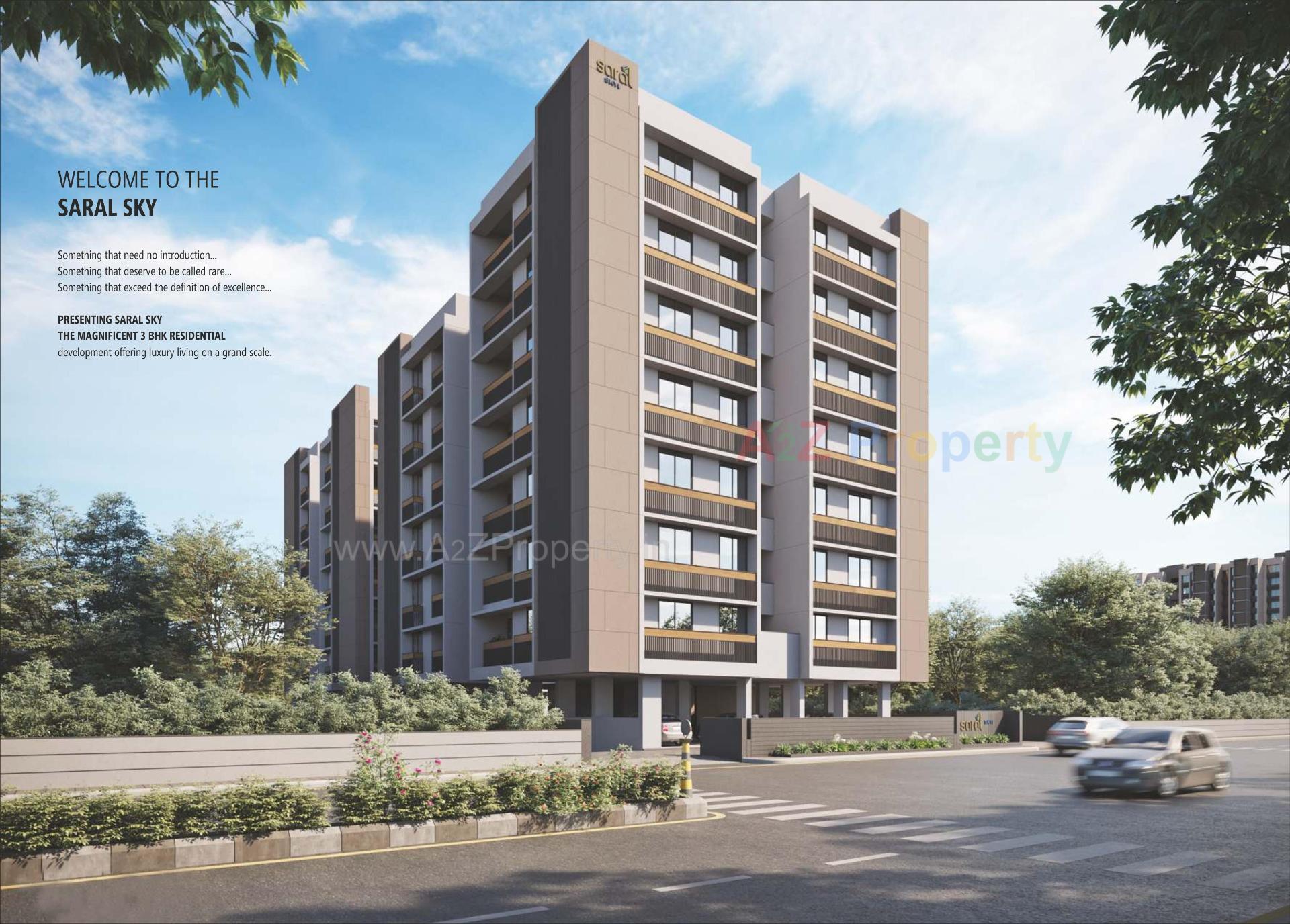 3D Elevation of real estate project Saral Sky located at Ahmedabad, Ahmedabad, Gujarat