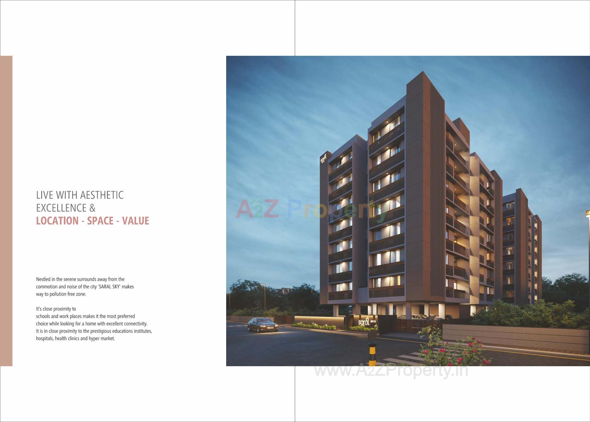 3D Elevation of real estate project Saral Sky located at Ahmedabad, Ahmedabad, Gujarat