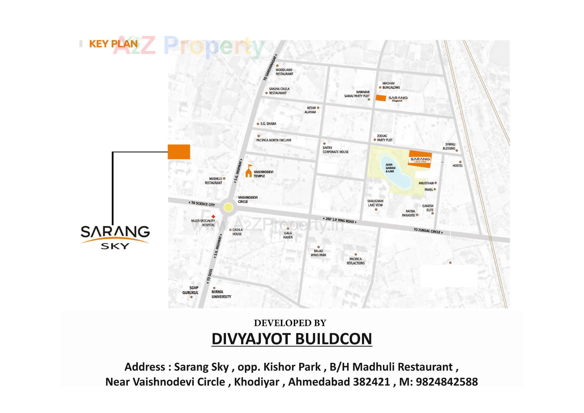  of real estate project Sarang Sky located at Khodiyar, Ahmedabad, Gujarat