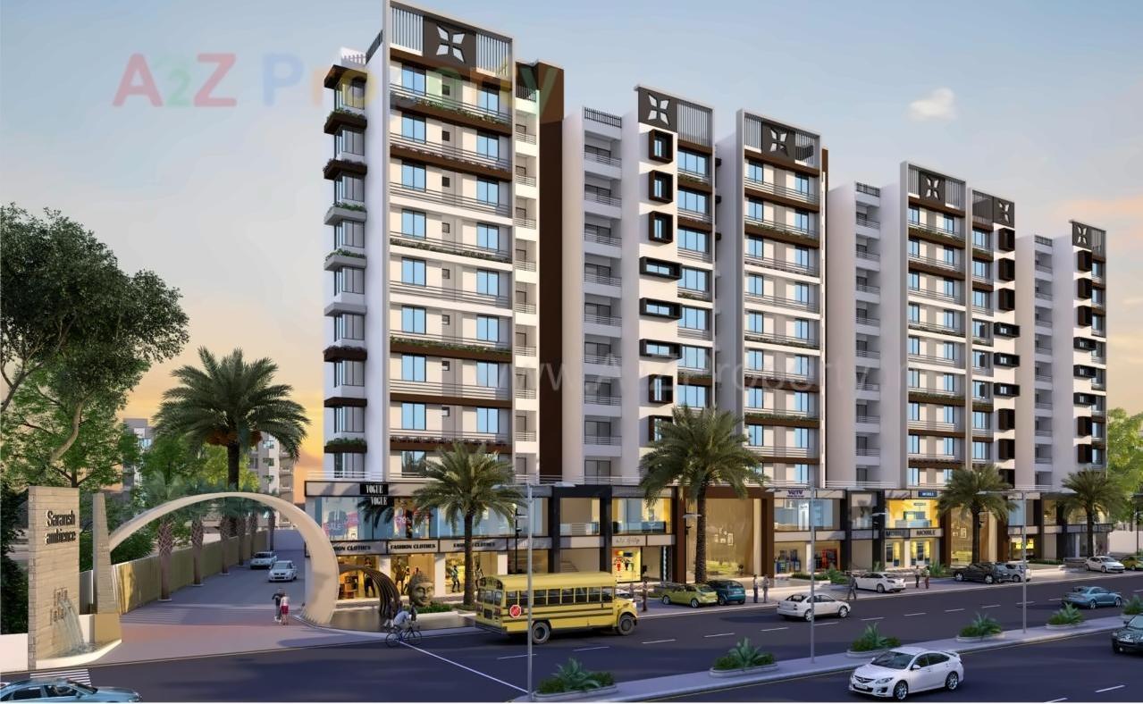 3D Elevation of real estate project Saransh Ambience located at City, Ahmedabad, Gujarat