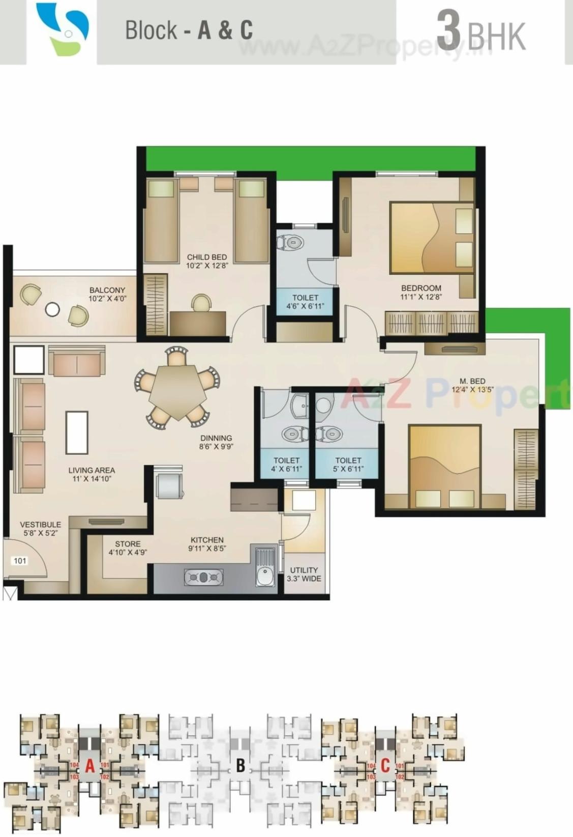 Layout of real estate project Saransh Ambience located at City, Ahmedabad, Gujarat