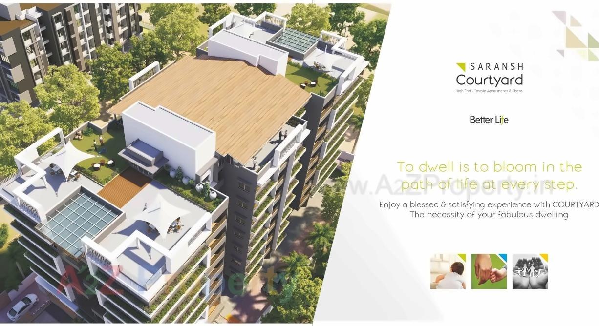3D Elevation of real estate project Saransh Courtyard located at Vasna, Ahmedabad, Gujarat