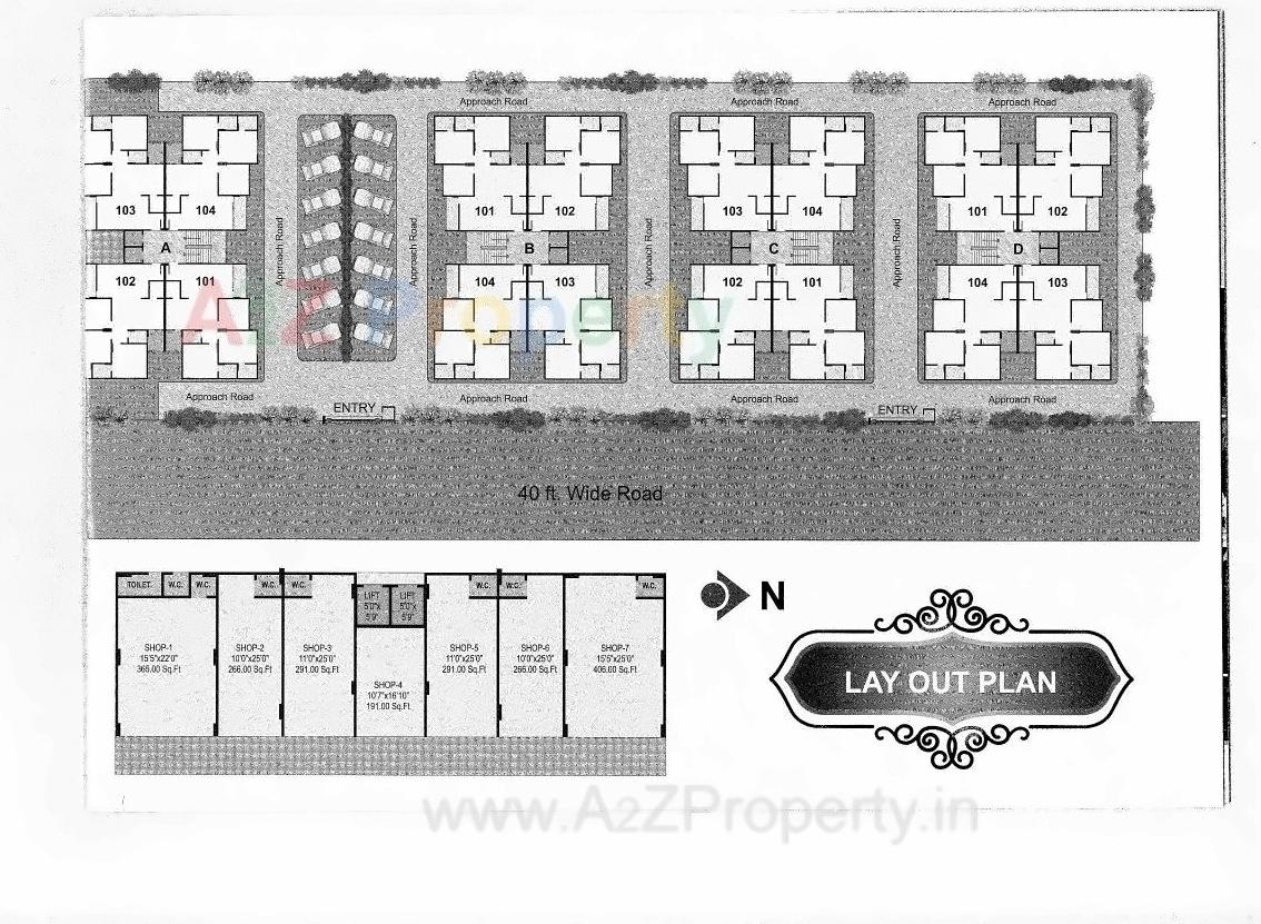 Layout of real estate project Sarita Residency located at Nikol, Ahmedabad, Gujarat