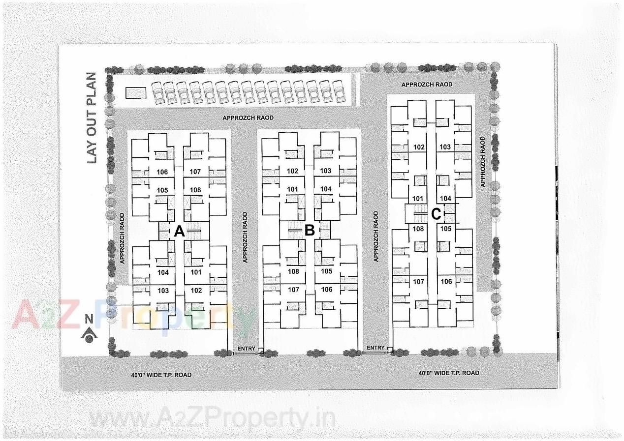 Layout of real estate project Sarita Residency located at Nikol, Ahmedabad, Gujarat