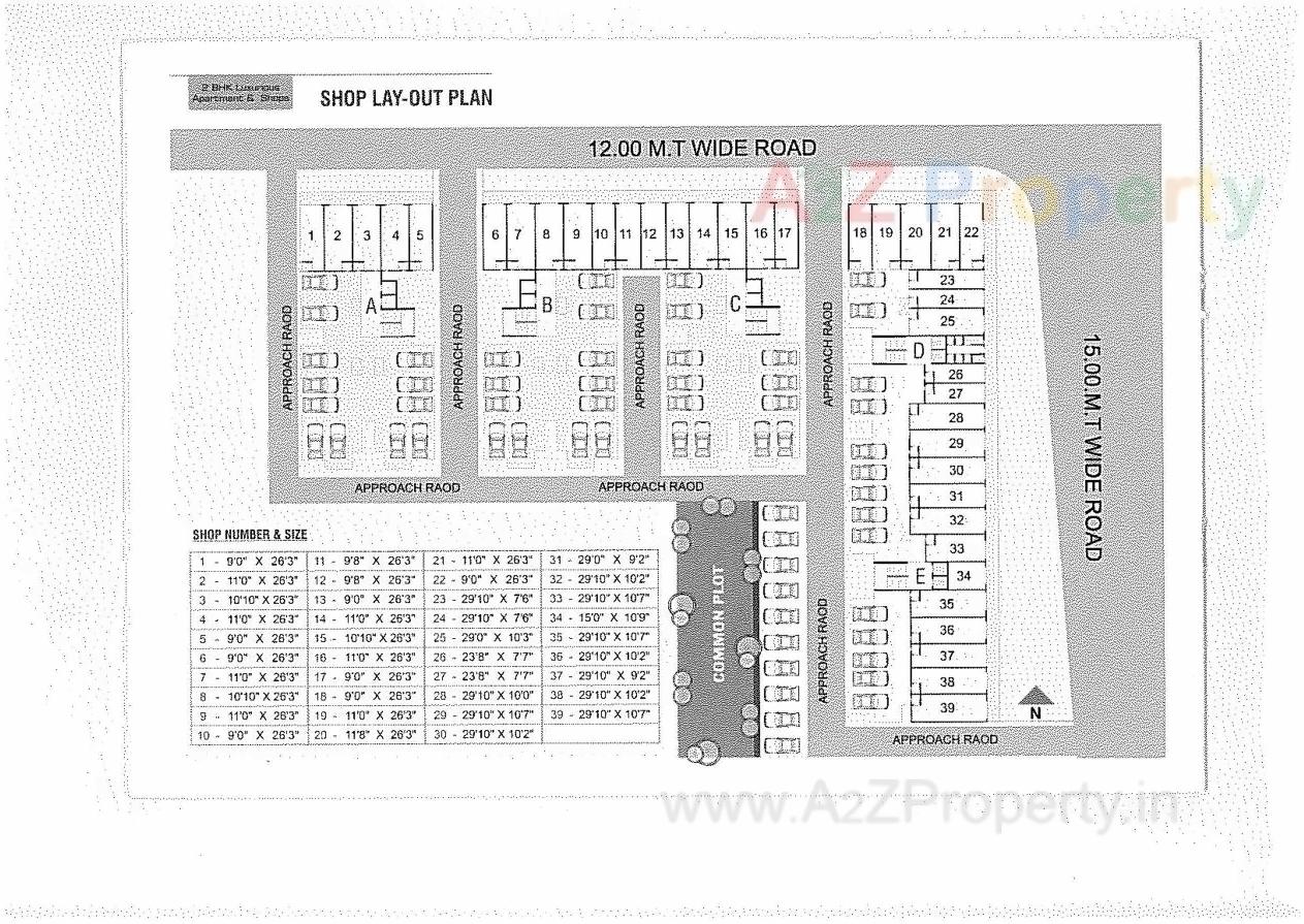 Layout of real estate project Sarita Residency located at Vastral, Ahmedabad, Gujarat