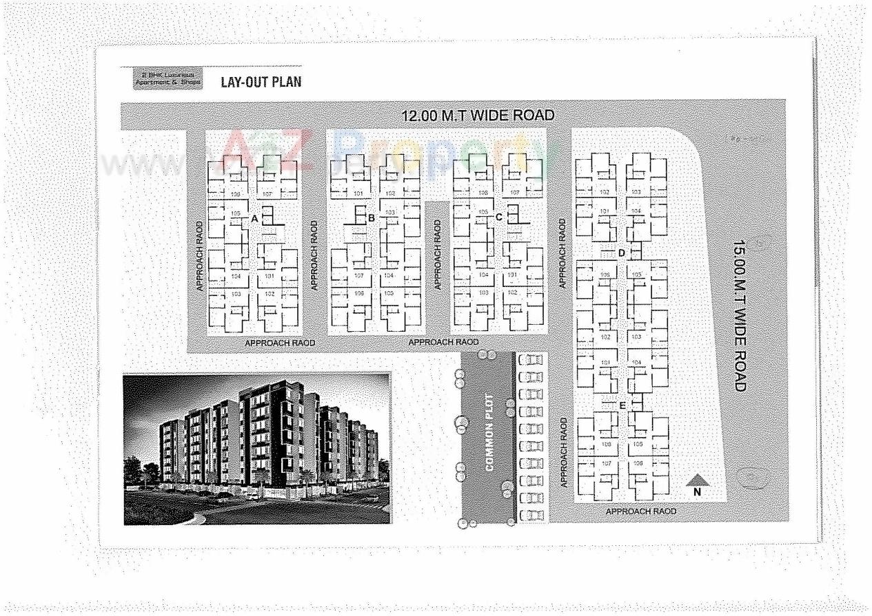Layout of real estate project Sarita Residency located at Vastral, Ahmedabad, Gujarat