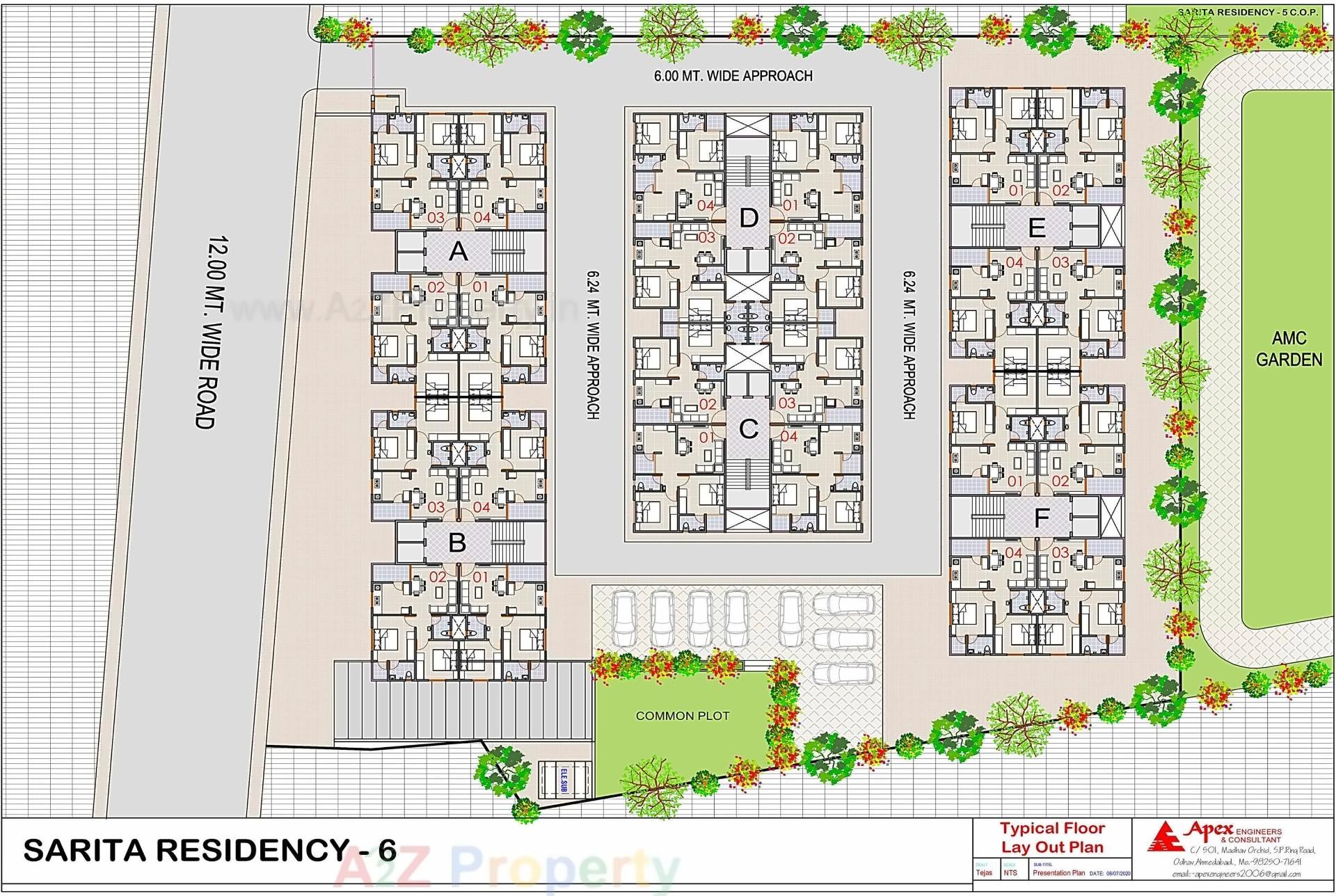 Layout of real estate project Sarita Residency located at Ahmedabad, Ahmedabad, Gujarat