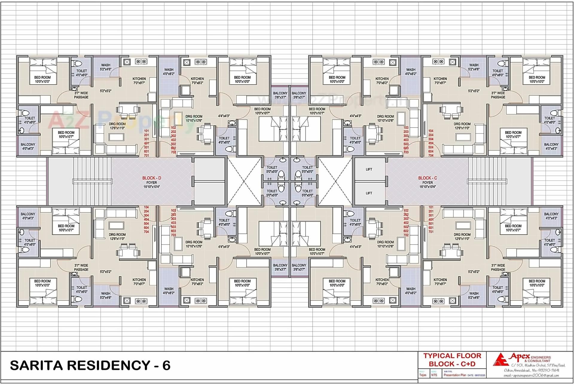 Layout of real estate project Sarita Residency located at Ahmedabad, Ahmedabad, Gujarat