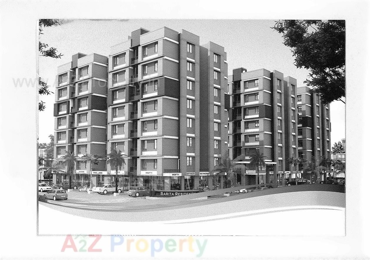 3D Elevation of real estate project Sarita Residency located at City, Ahmedabad, Gujarat