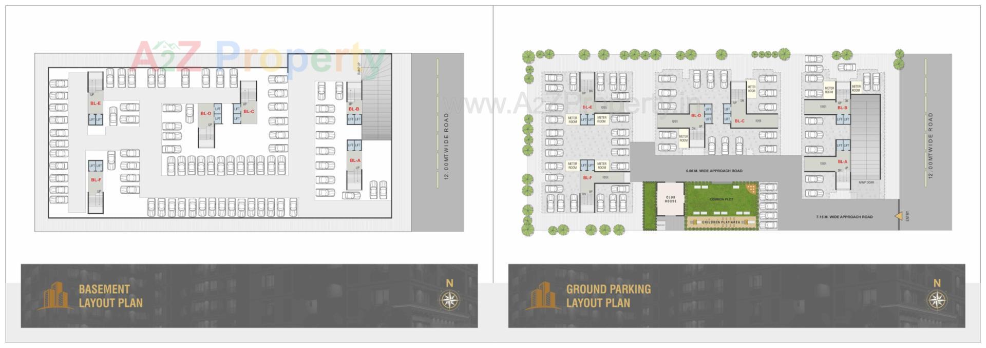 Layout of real estate project Sarjan Sky located at Hanspura, Ahmedabad, Gujarat