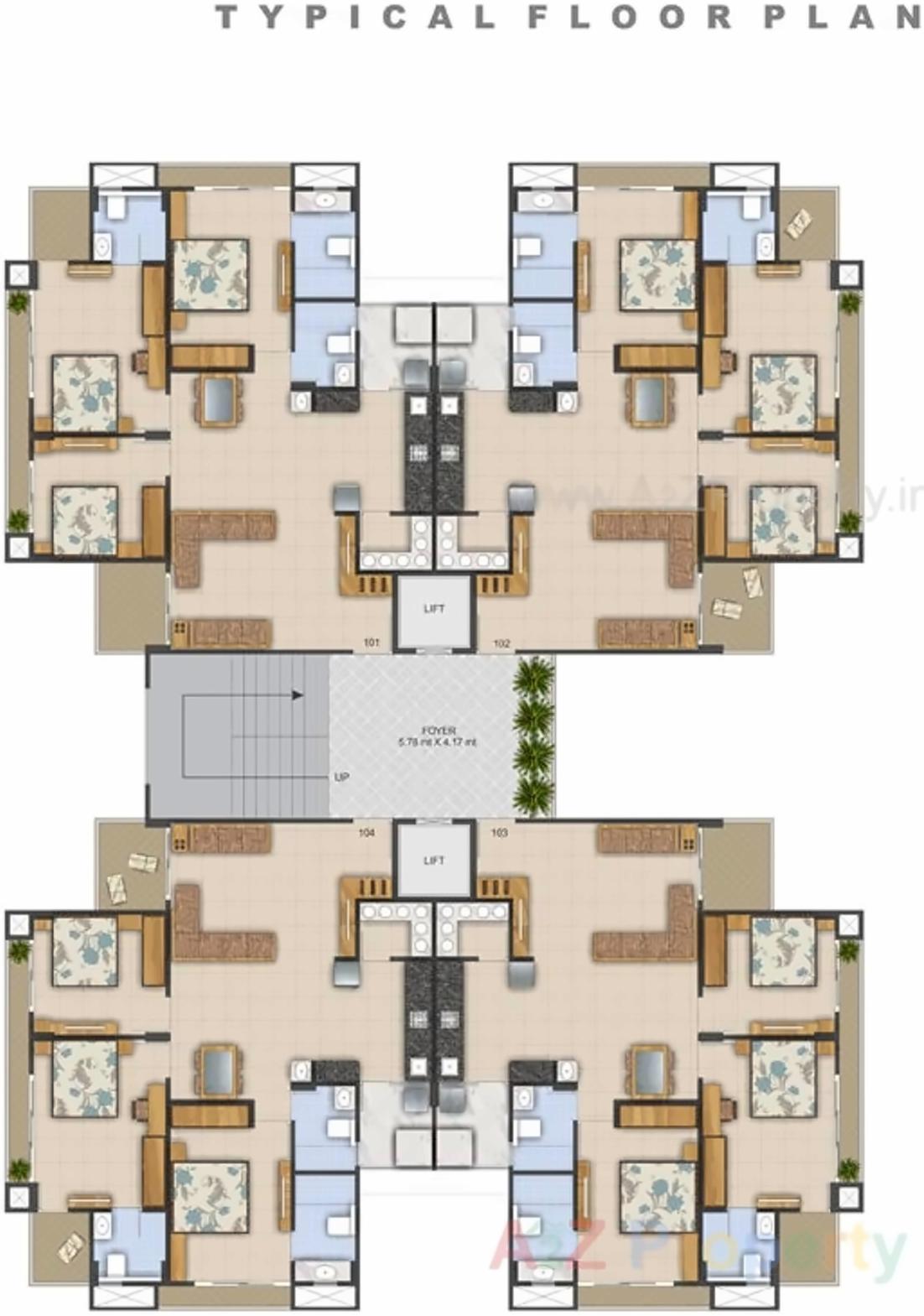 Layout of real estate project Sarjan located at City, Ahmedabad, Gujarat