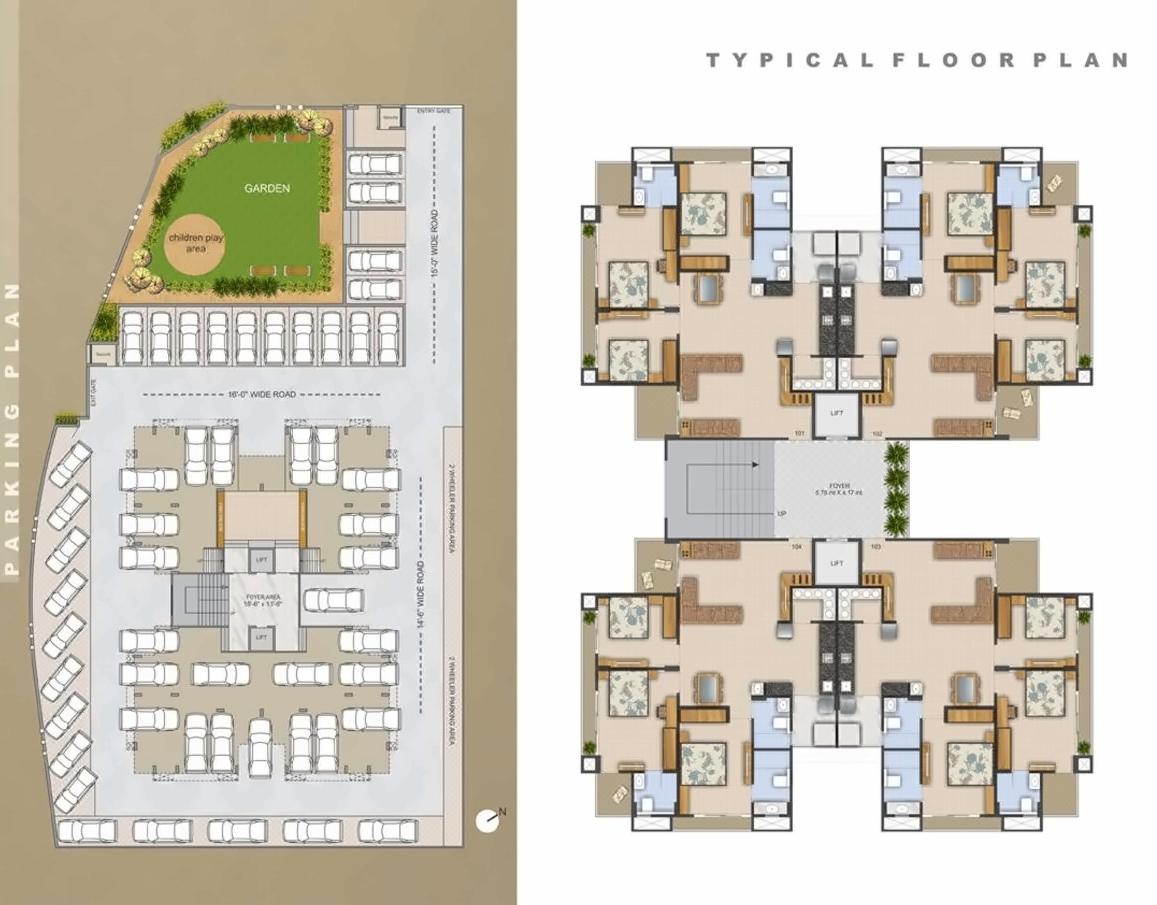 Layout of real estate project Sarjan located at City, Ahmedabad, Gujarat