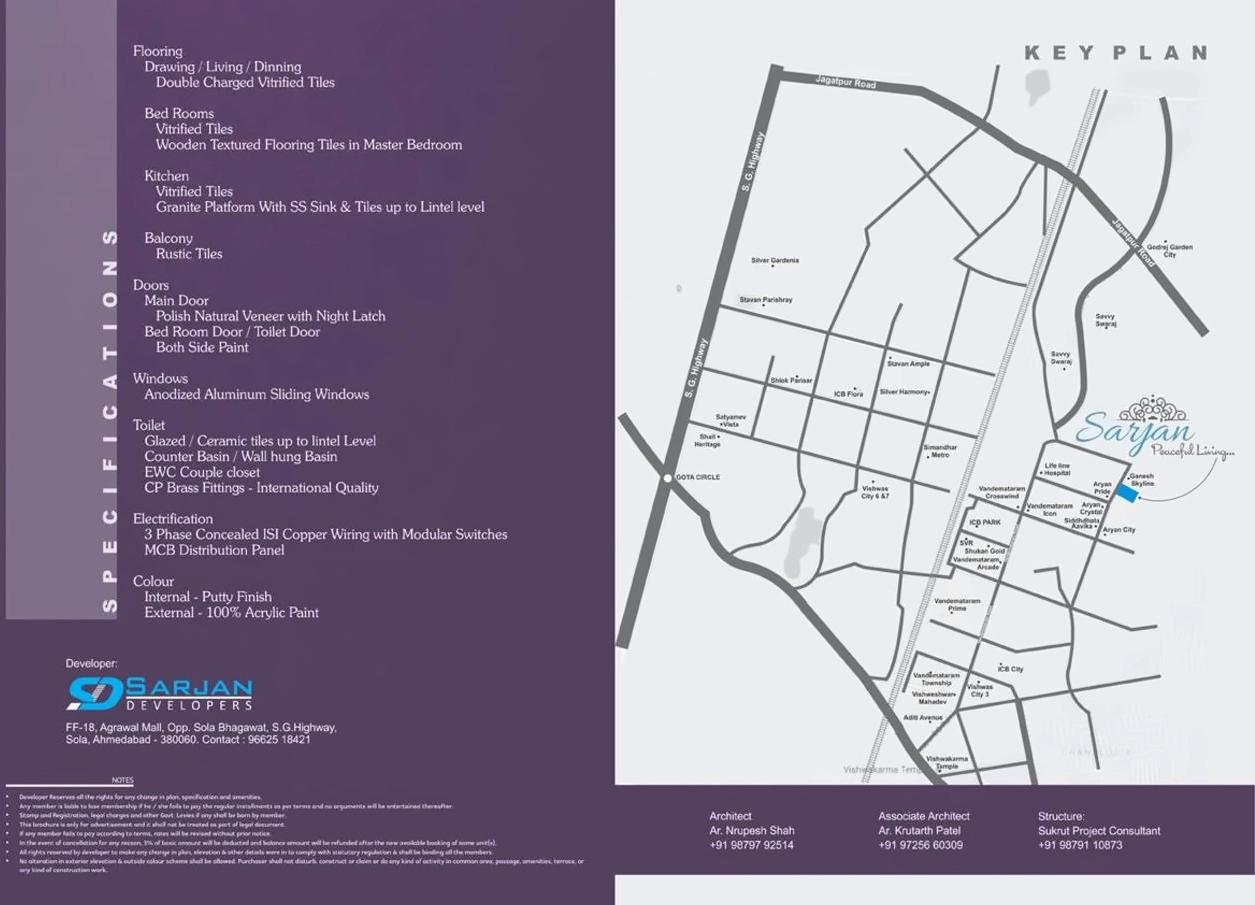  of real estate project Sarjan located at City, Ahmedabad, Gujarat
