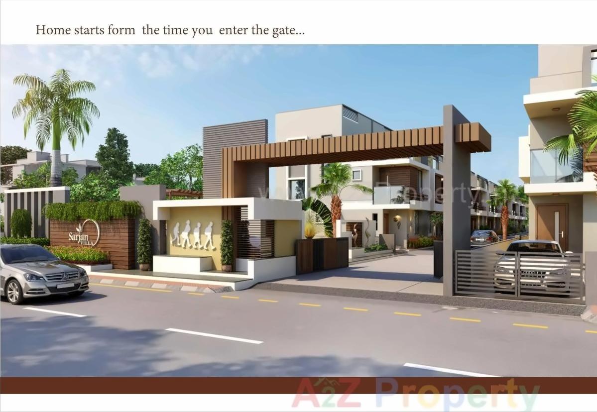 3D Elevation of real estate project Sarjanvilla Bunglows located at Nikol, Ahmedabad, Gujarat