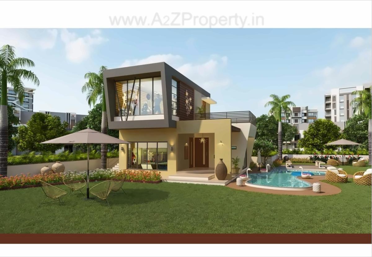 3D Elevation of real estate project Sarjanvilla Bunglows located at Nikol, Ahmedabad, Gujarat