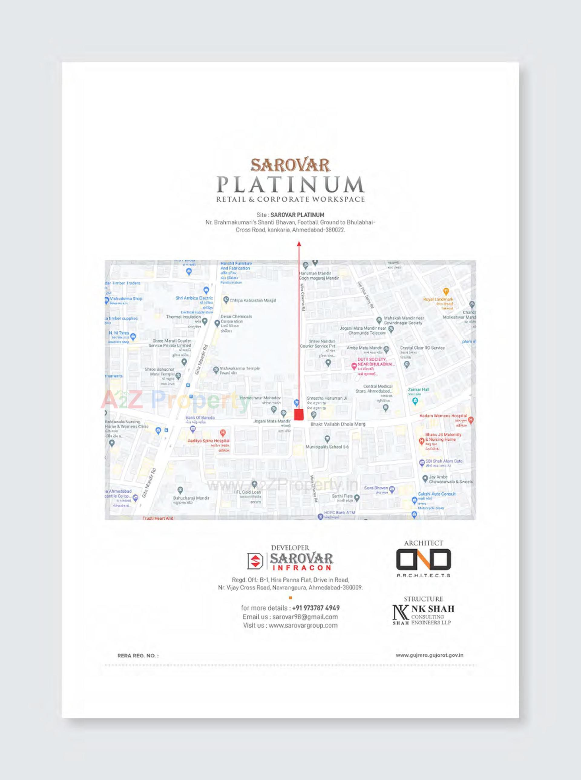  of real estate project Sarovar Platinum located at Rajpur--hirpur, Ahmedabad, Gujarat