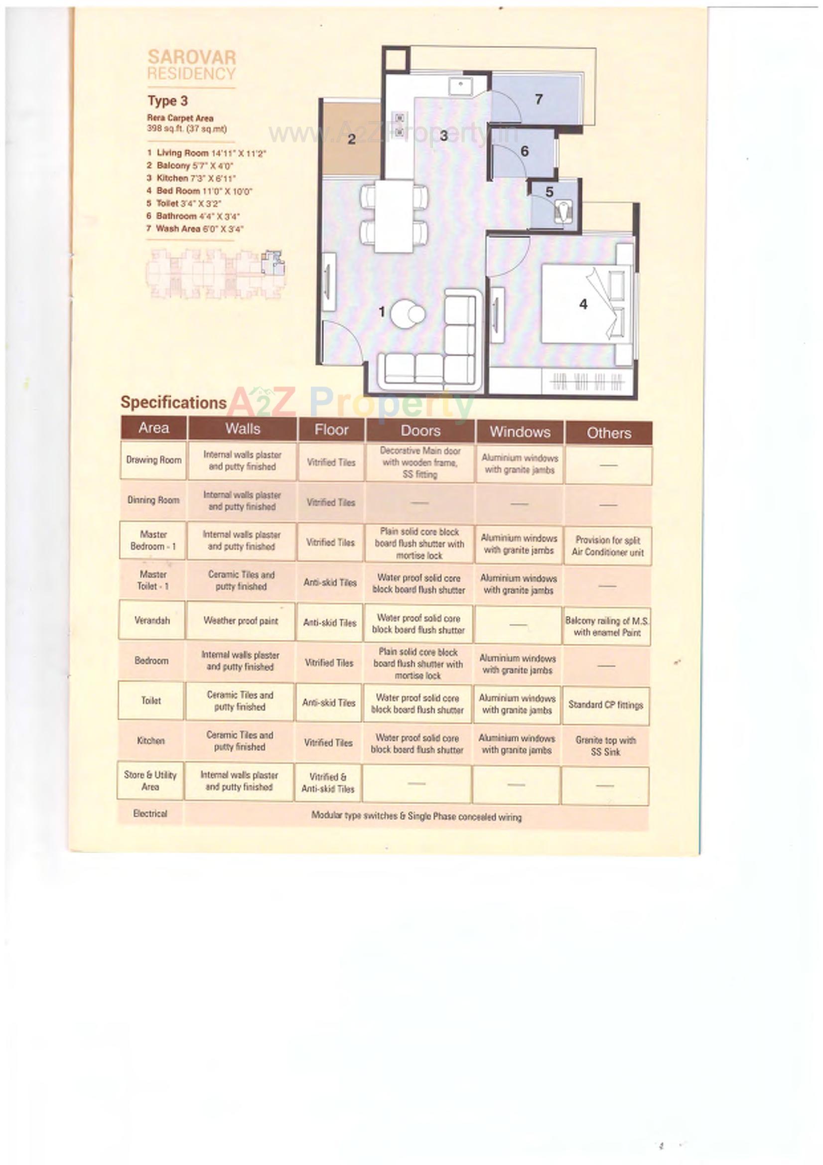  of real estate project Sarovar Platinum located at Rajpur--hirpur, Ahmedabad, Gujarat
