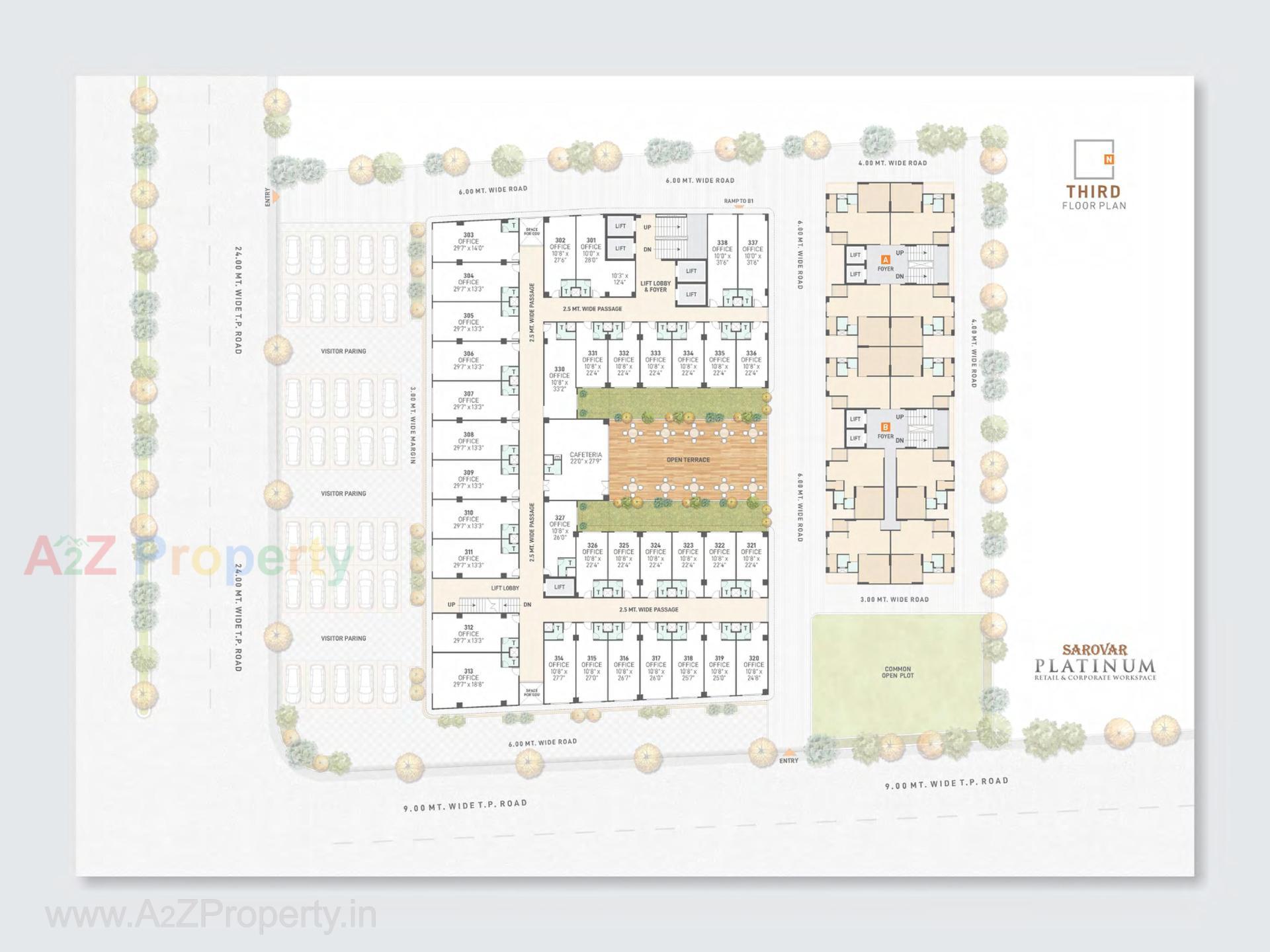 Layout of real estate project Sarovar Platinum located at Rajpur--hirpur, Ahmedabad, Gujarat