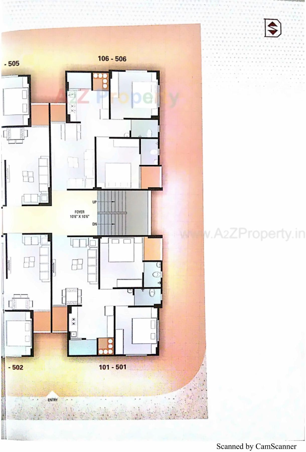 Layout of real estate project Sarovar Setu located at Manipur, Ahmedabad, Gujarat