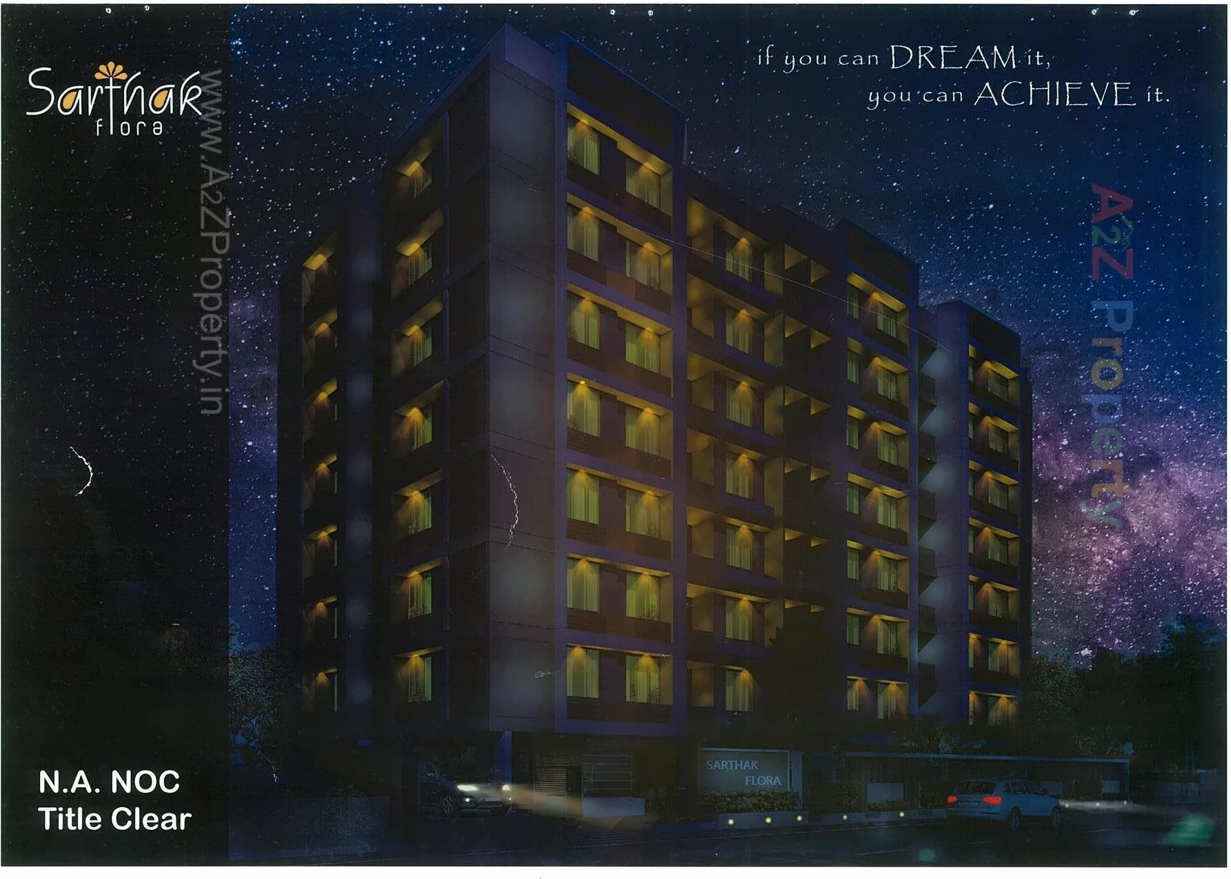 3D Elevation of real estate project Sarthak Flora located at Nikol, Ahmedabad, Gujarat