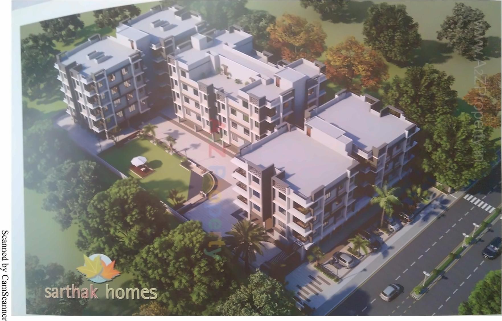 3D Elevation of real estate project Sarthak Homes located at Singrva, Ahmedabad, Gujarat