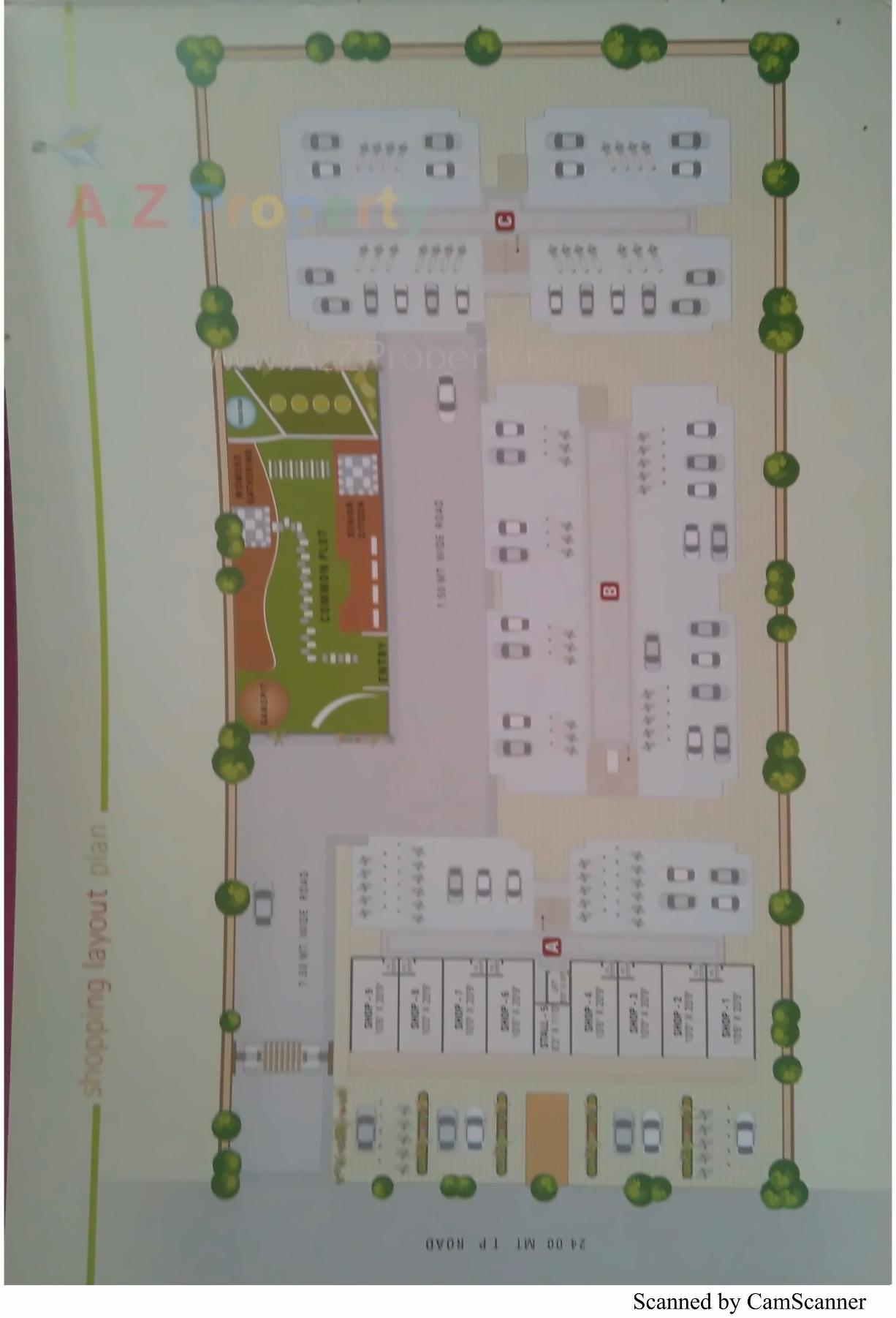 Layout of real estate project Sarthak Homes located at Singrva, Ahmedabad, Gujarat