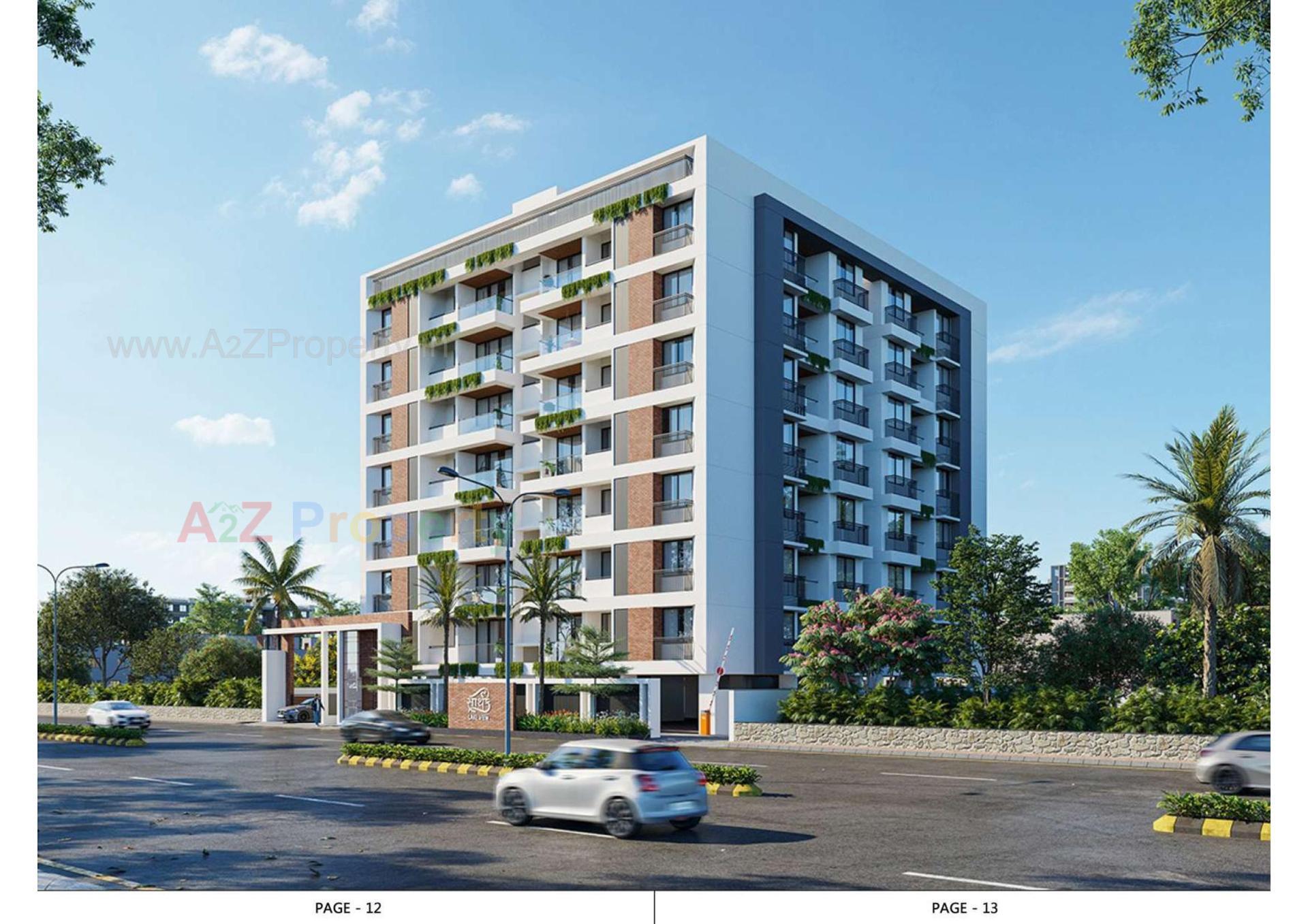 3D Elevation of real estate project Sarthak Lake View located at Nikol, Ahmedabad, Gujarat