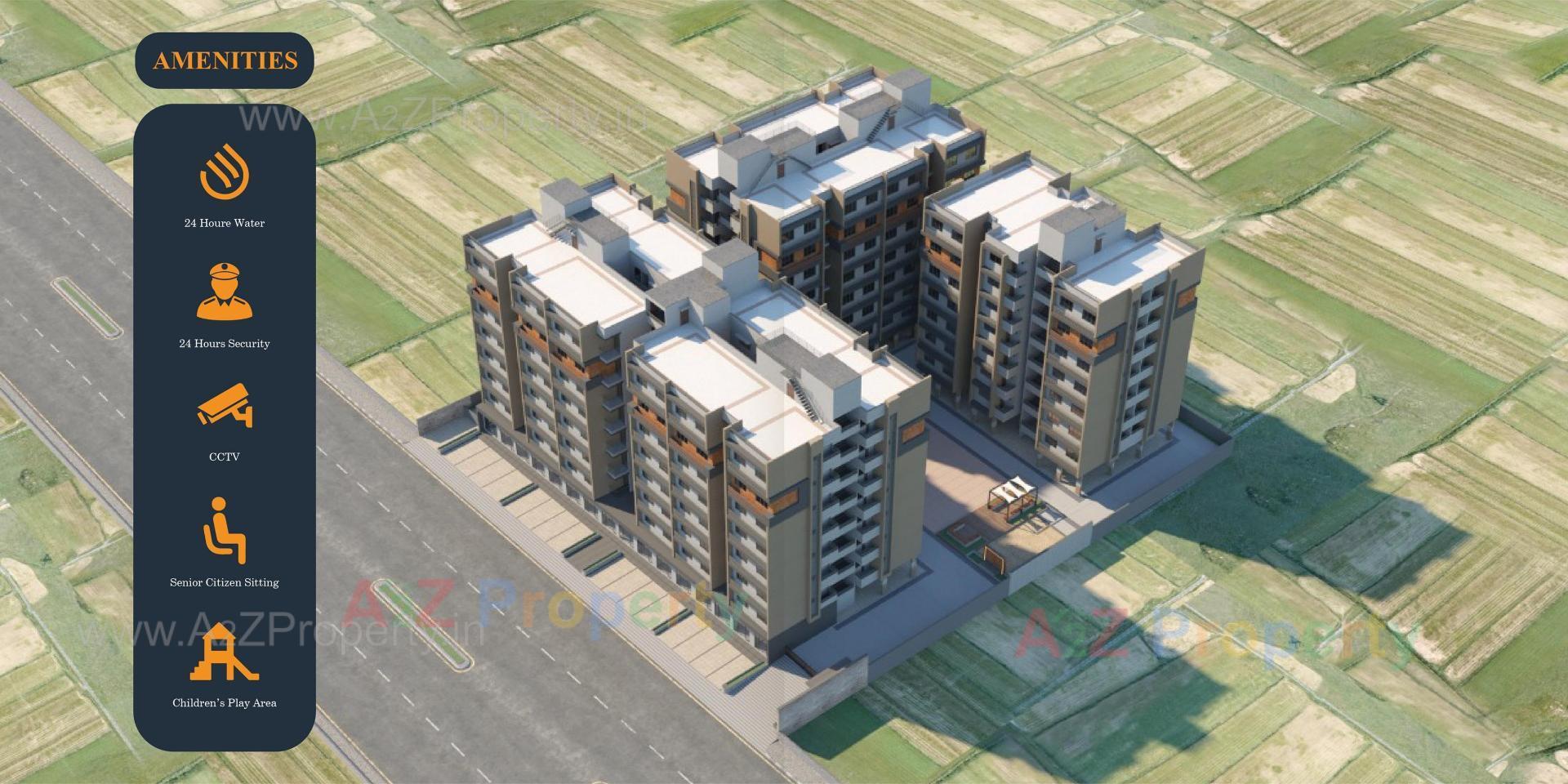 3D Elevation of real estate project Sarthi Residency located at Naroda, Ahmedabad, Gujarat