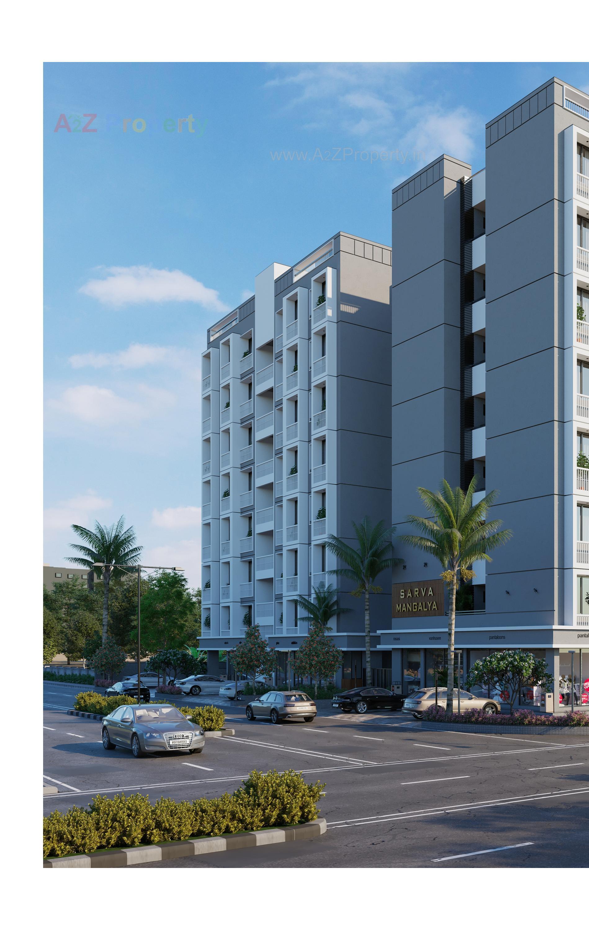 3D Elevation of real estate project Sarva Mangalya located at Narol, Ahmedabad, Gujarat