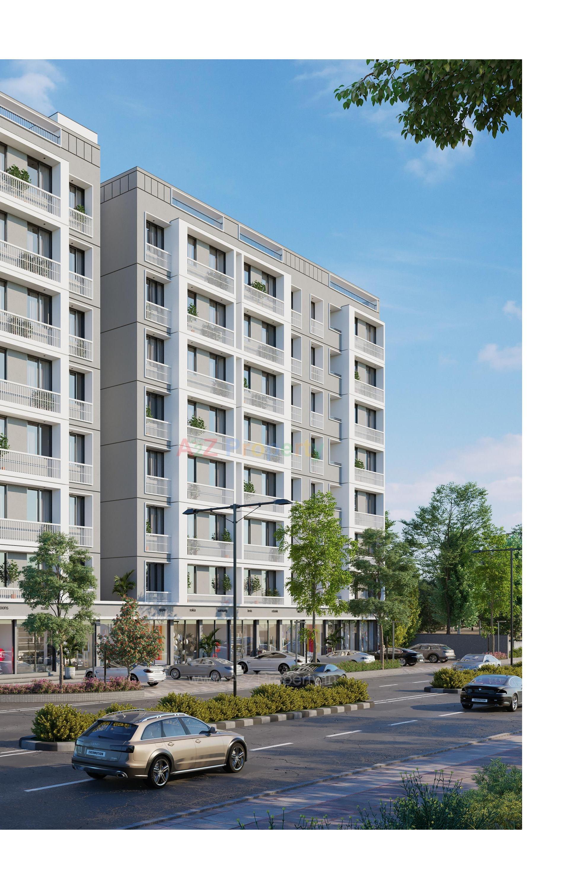 3D Elevation of real estate project Sarva Mangalya located at Narol, Ahmedabad, Gujarat