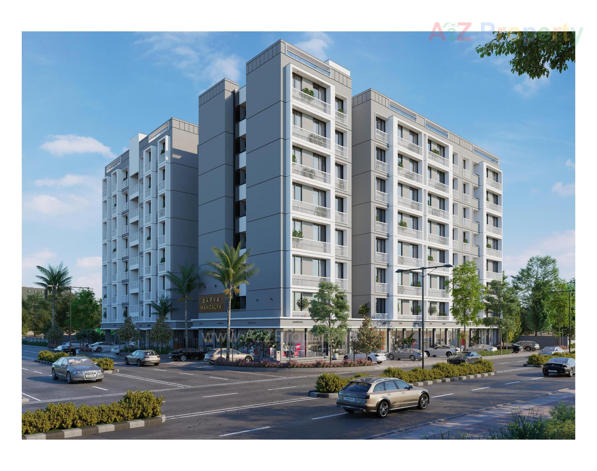 3D Elevation of real estate project Sarva Mangalya located at Narol, Ahmedabad, Gujarat